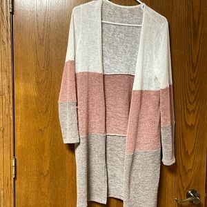 Color block light weight cardigan